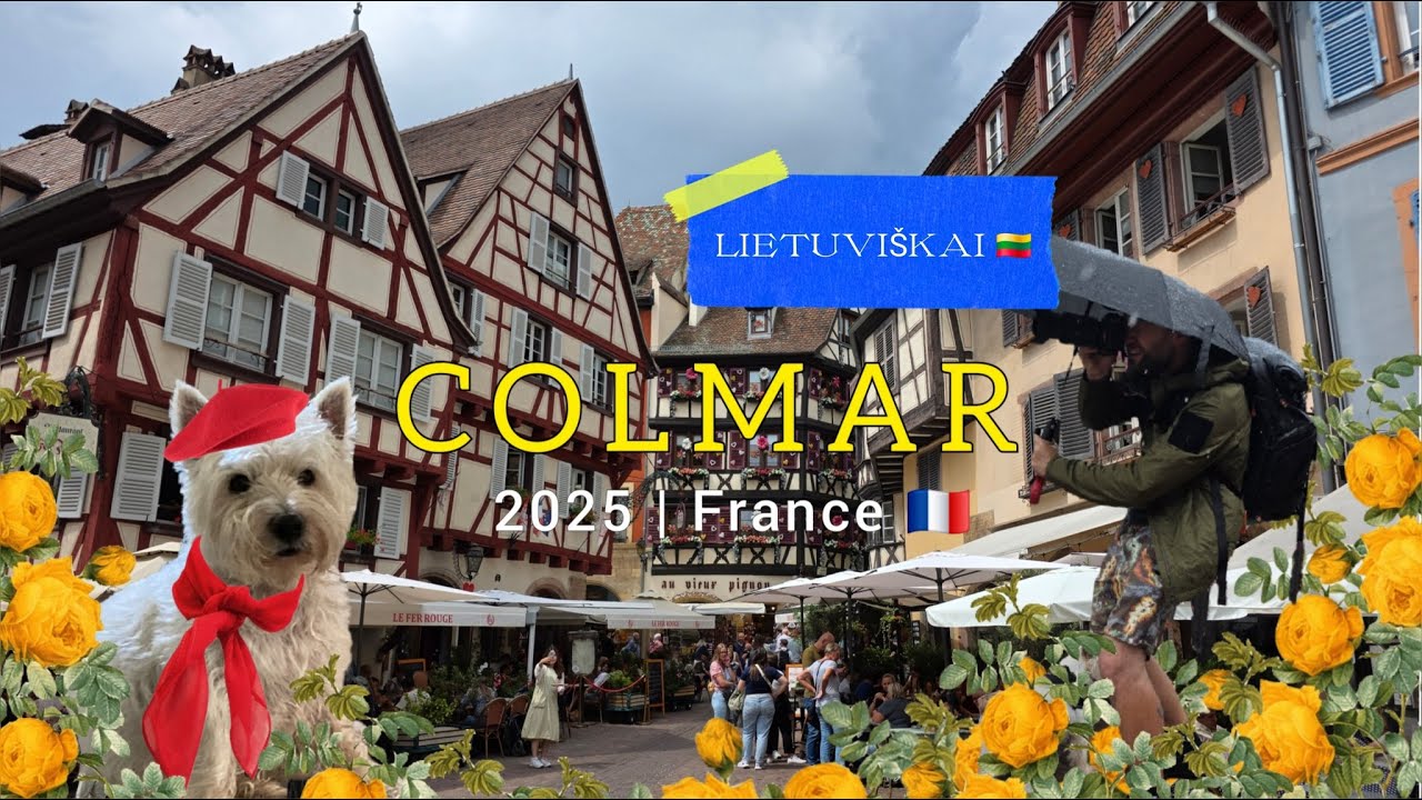 Kolmaras - pasakiškas miestas Prancūzijoje | Colmar Travel Vlog (Alsace, France) Lietuviškai 4K