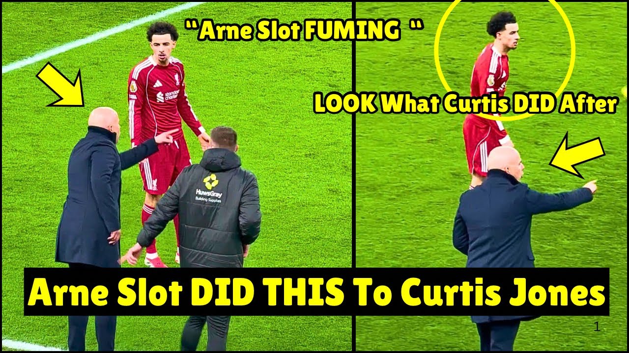Curtis Jones REACTION As Arne Slot FUME At Him against Burnley | Look what he did AFTER