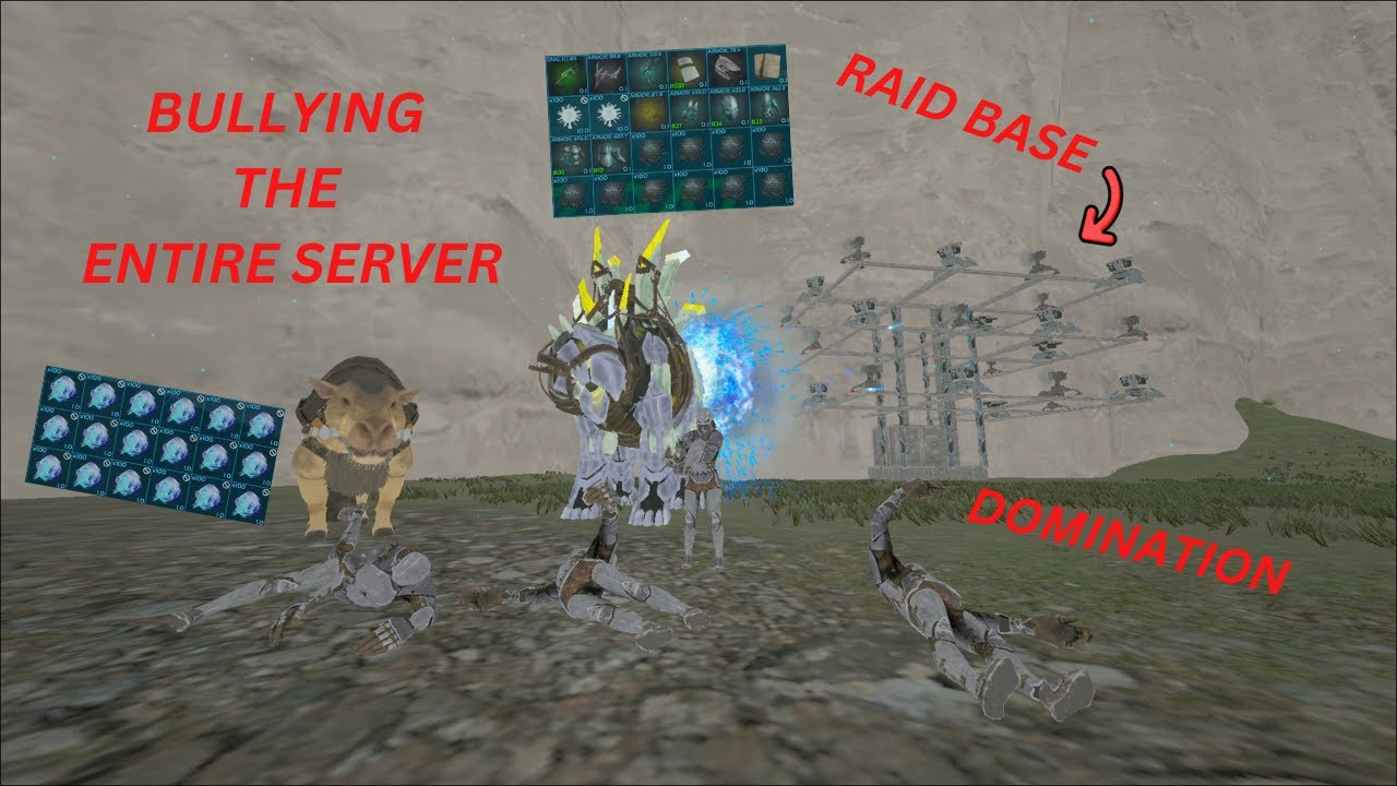 Bullying the server and dominating PVP hotspots