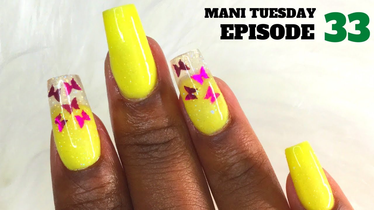 Encapsulated Butterflies using Dip Powder | MANI TUESDAY