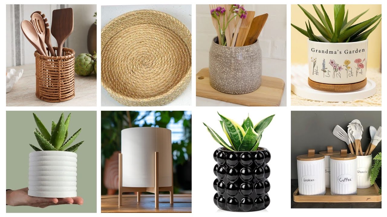 أفكار ✨ لصنع منظمات واصيص زرع ومزهريات من علب معدنية او بلاستيكية #deco#diy#craft #home #ideas idée