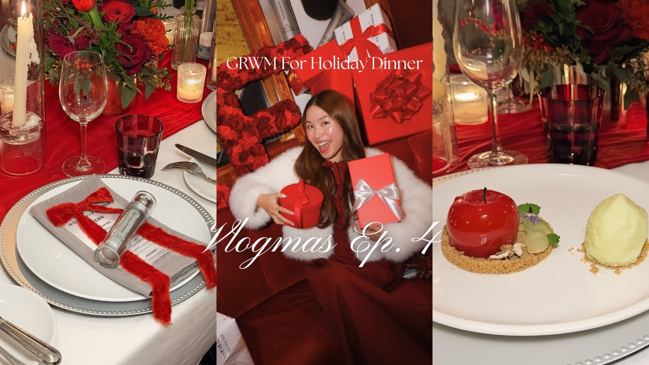 VLOGMAS EP. 4 | Праздничный GRWM + Праздничный ужин в Fouquet’s ❤️