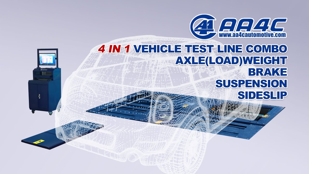 AA4C Axle load+ brake +suspension+ side slip 4 in 1 vehilce test line