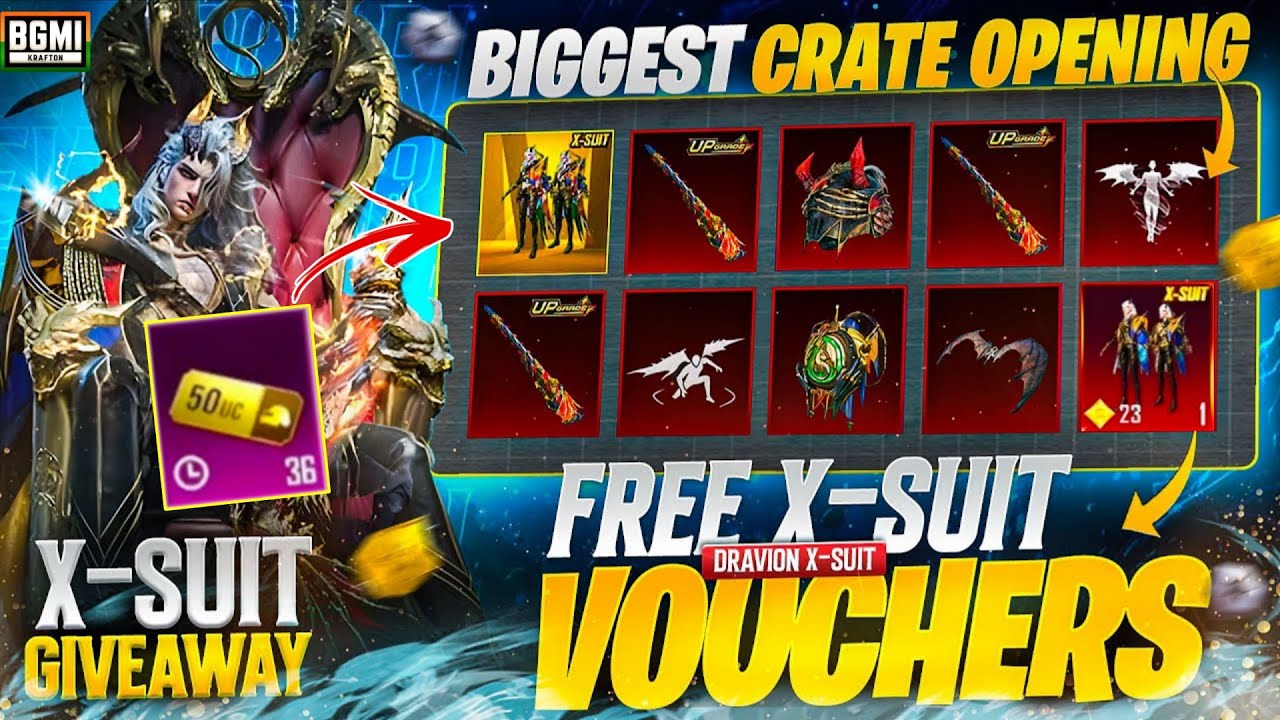10 UC Trick 😱 X Suit Crate Opening 300 Luck Complete In Bgmi Dravion X Suit Crate Opening😍