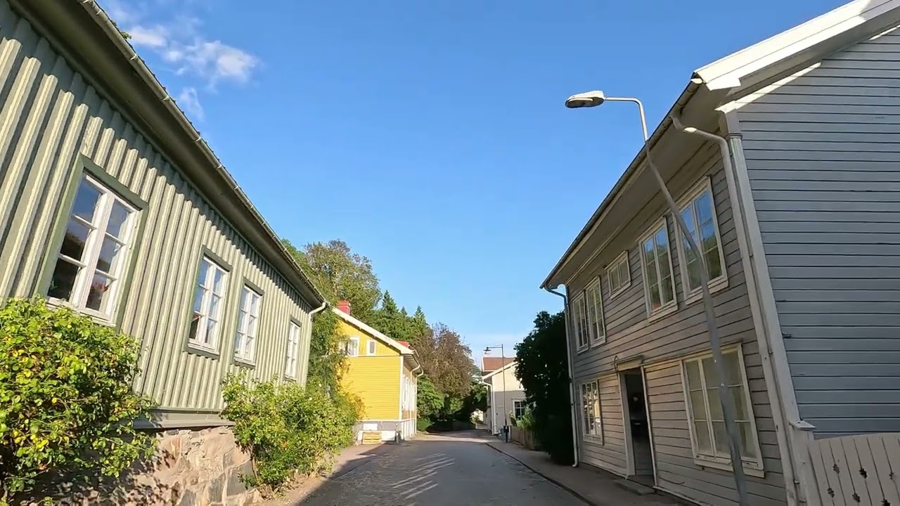 Västra Gatan Kungälv  Quiet Historic Street Walk in Summer
