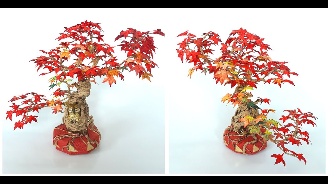 How to make a paper bonsai maple tree