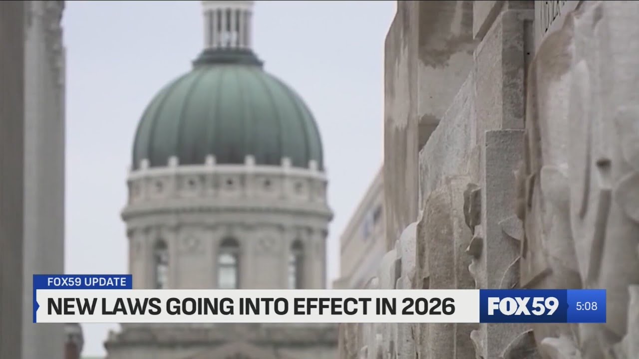 Hoosiers are set to see some new laws come into effect in 2026