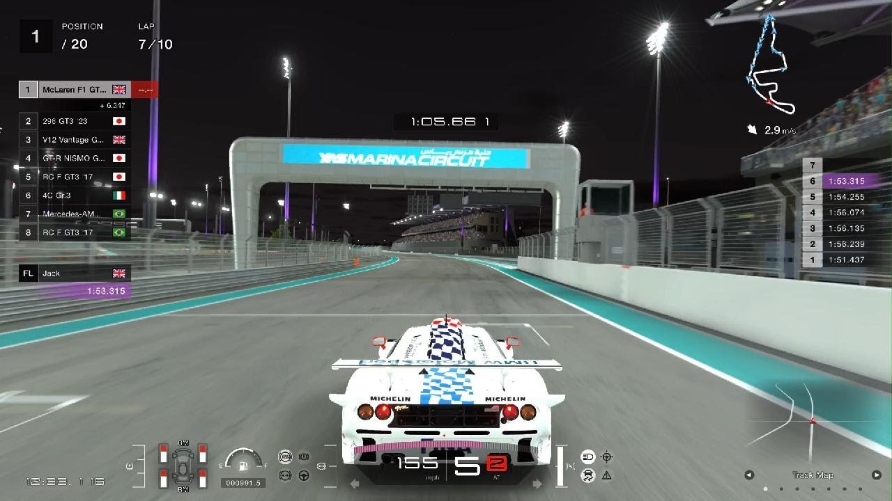 Gran Turismo 7 - World Touring Car 800 - Yas Marina Circuit - McLaren F1 GTR Race Car