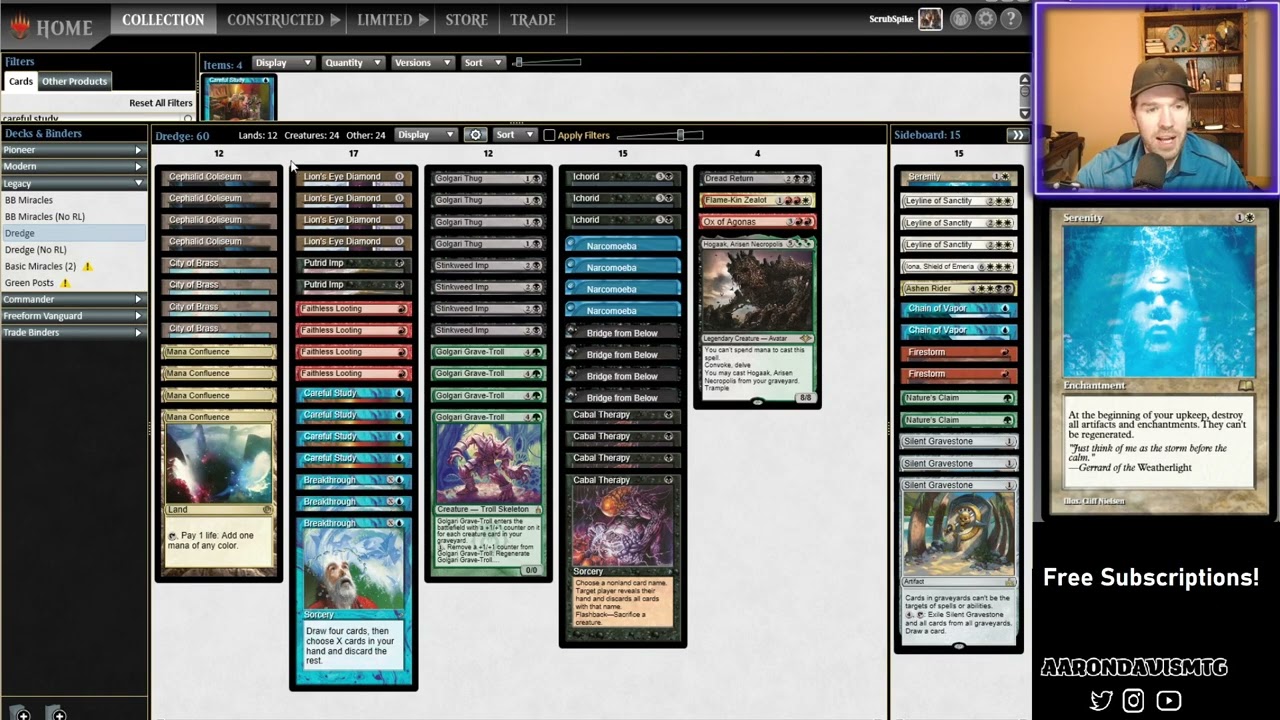 Magic Online (Legacy) Dredge ⚪🟢🔴⚫🔵 Its still got game