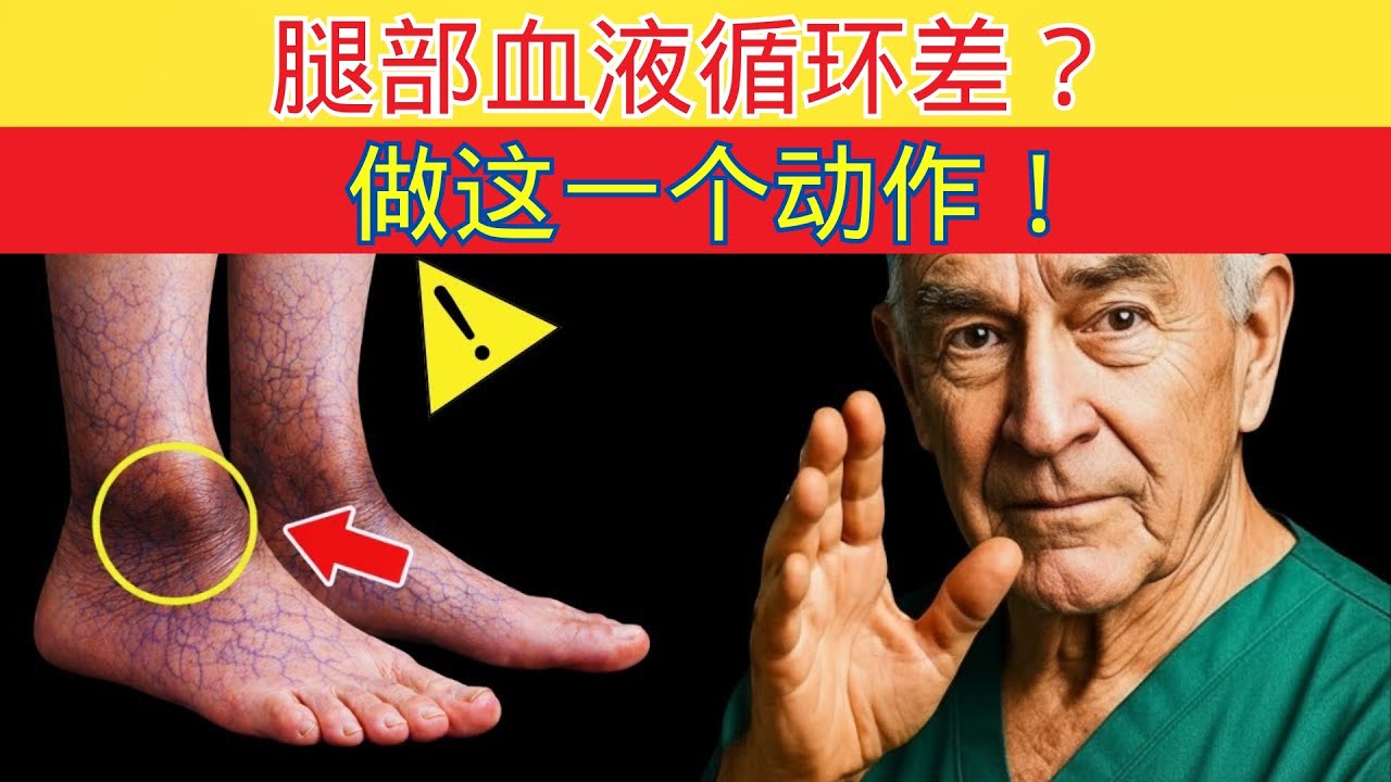 外科医生揭秘：70岁后腿部血液循环差？坚持做这一个动作就够了 | 老年健康指南