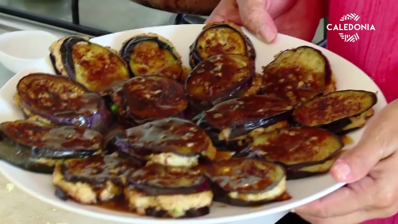 Fin bon - Aubergine farcie au poisson