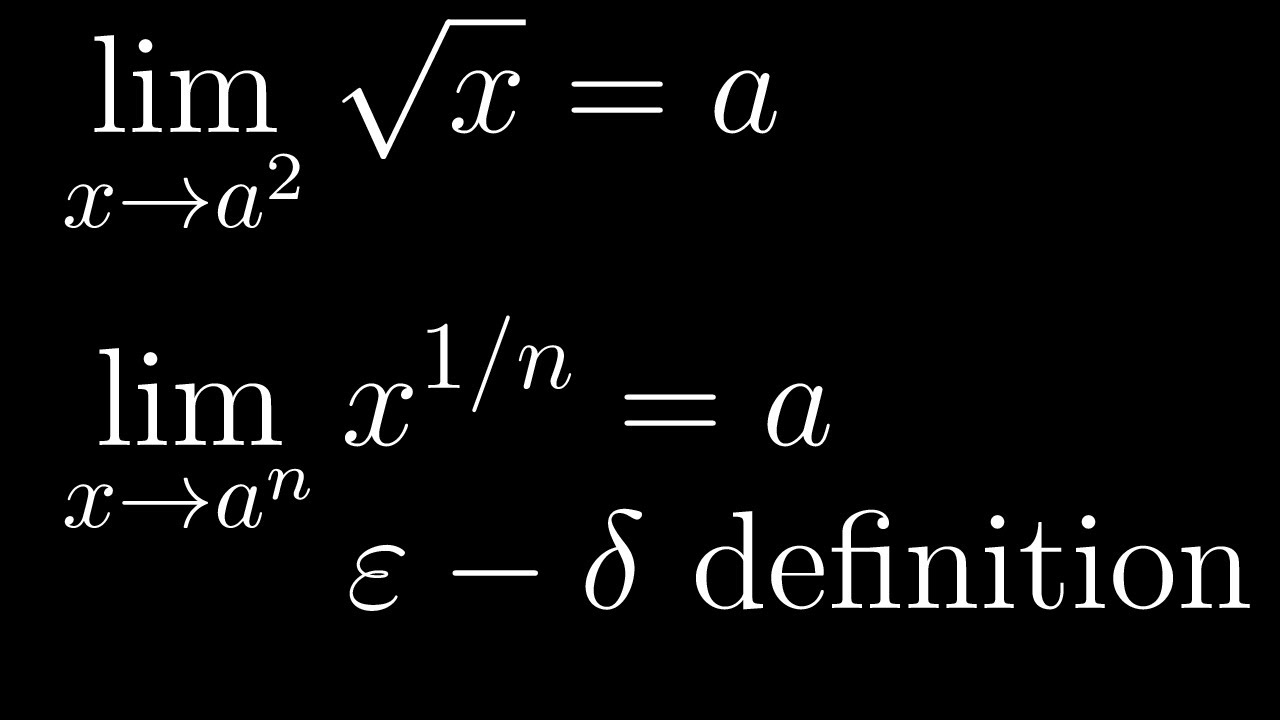 Epsilon delta root examples