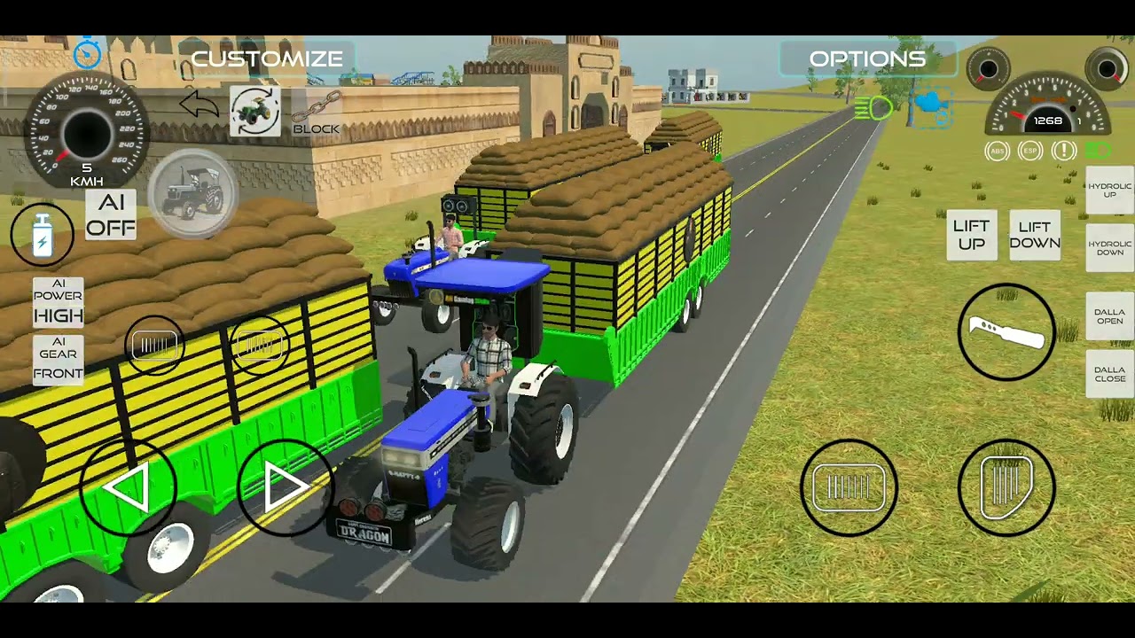 4 tractor load trolley Mein Jaate Hue dhaan Se Bhare hue#New Holland#Sonalika#855 Swaraj#744 Swaraj💯