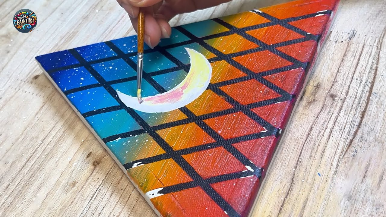Step-by-Step Guide to Painting Moonlit Mountains in Acrylic