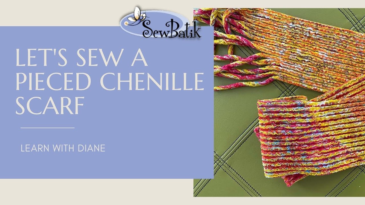 Strip Pieced Chenille Scarf - Yes It Can Be Done
