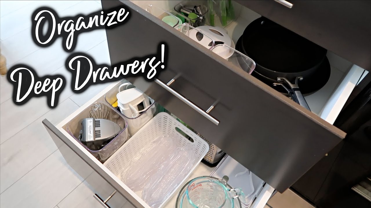 How to Organize DEEP Drawers! | Cheap & Easy Drawer Organization Idea | Kitchen Storage