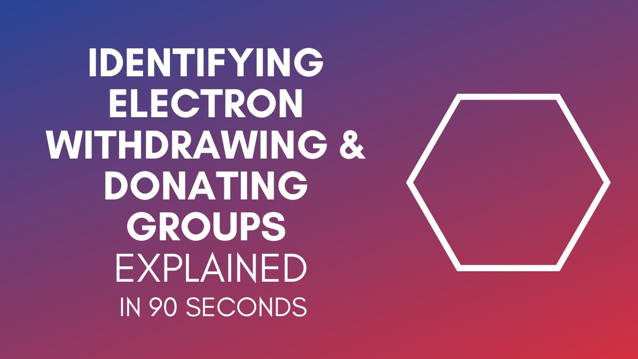 How To Identify Electron Withdrawing And Donating Groups?