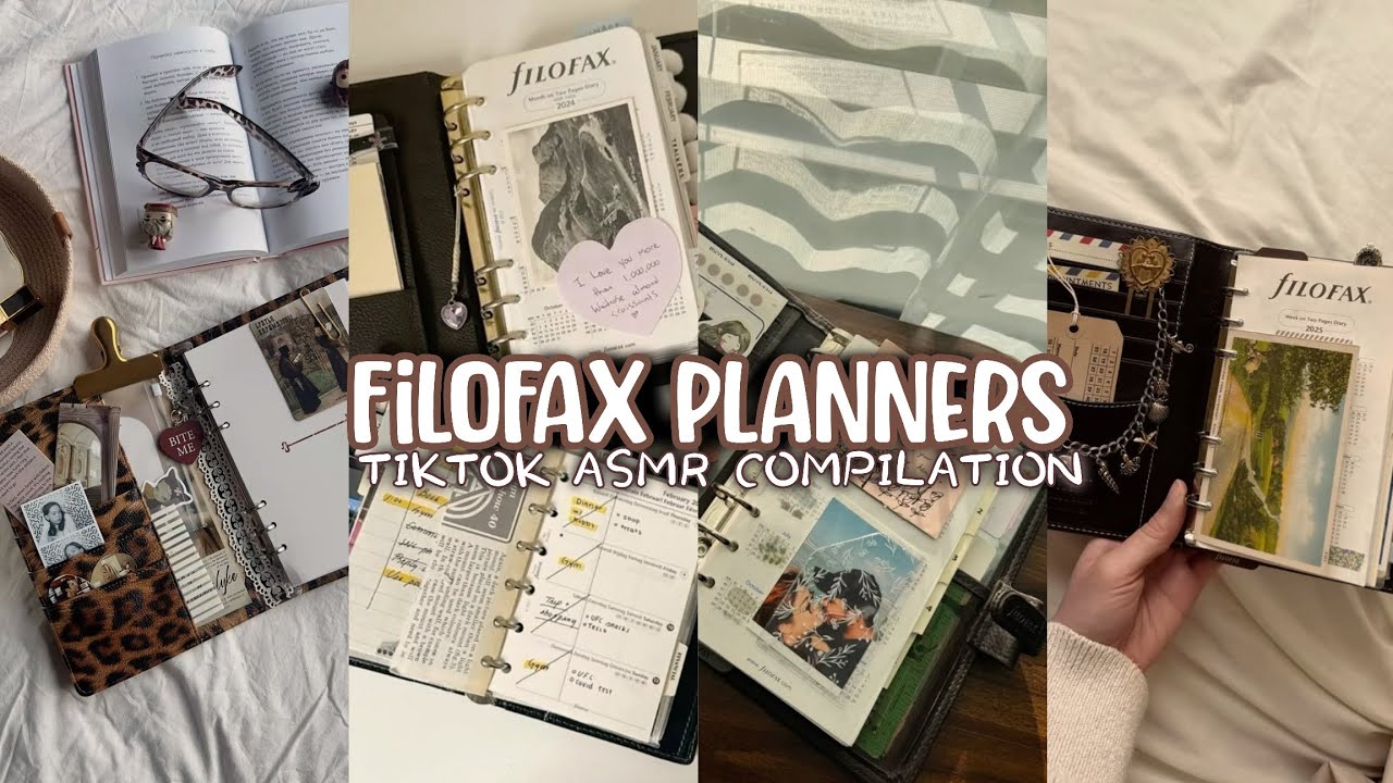 Эстетический ежедневник Filofax в стиле ASMR 🖊️📒 | Подборка из TikTok