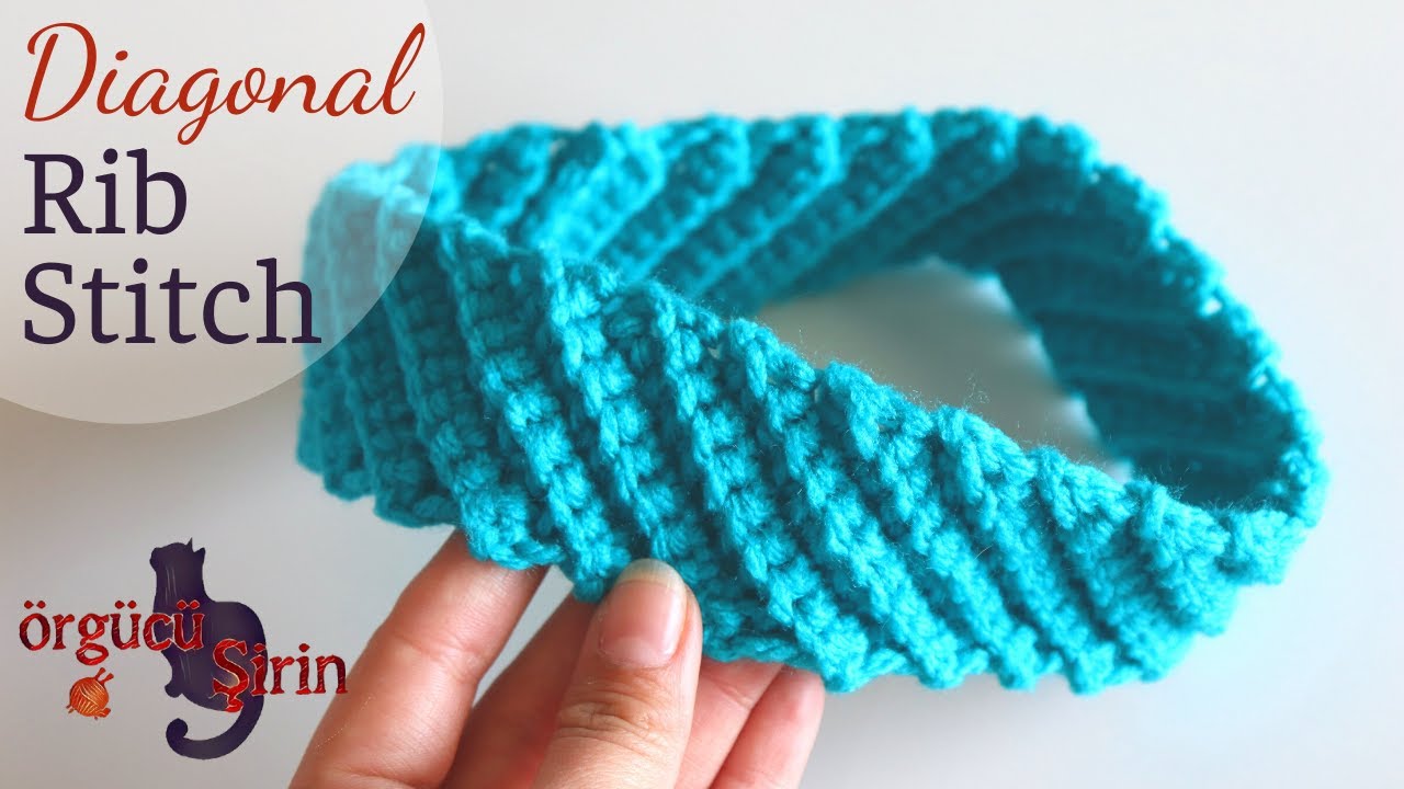 How To Crochet Diagonal Rib Stitch