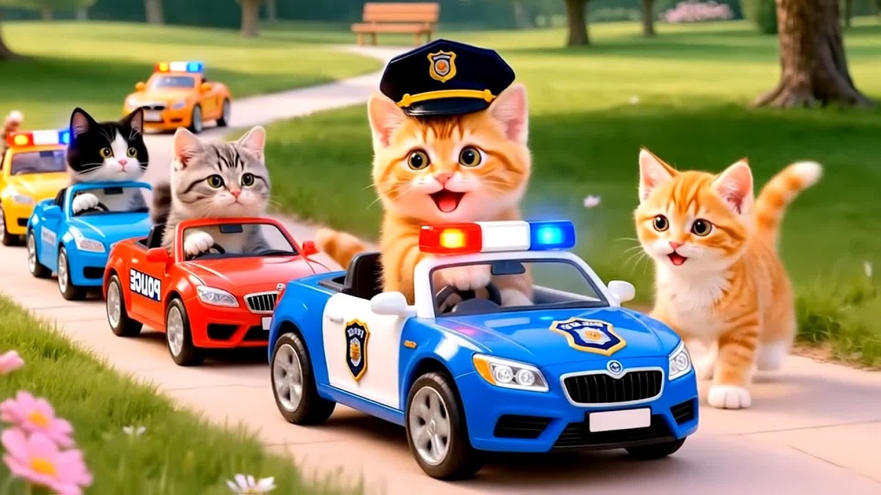 🐱🎠 Mama Cat Takes Her Kitten to the Playground — Smiles, Slides, and Laughter!