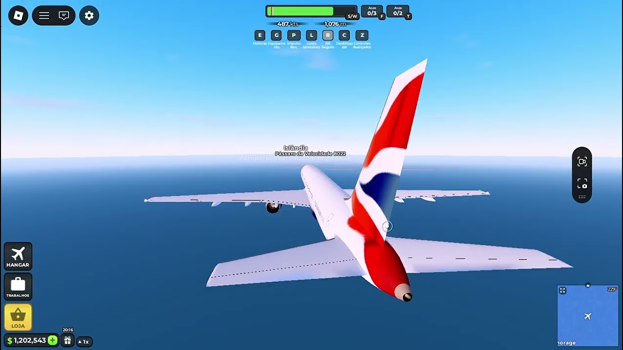 decolando com um boeing 757 no flight word no roblox