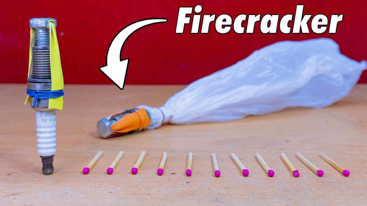 Making Firecracker with  Engine Spark Plugs |DIY