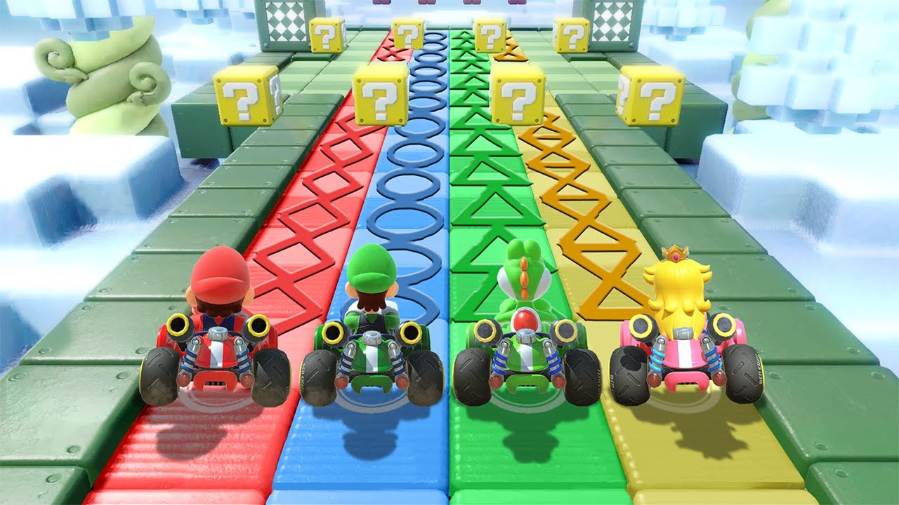 Super Mario Party Minigames - Luigi Vs Mario Vs Yoshi Vs Peach (Master Difficulty)