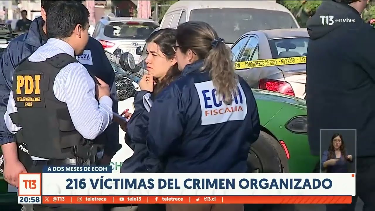 A dos meses de ECOH: 216 víctimas del crimen organizado