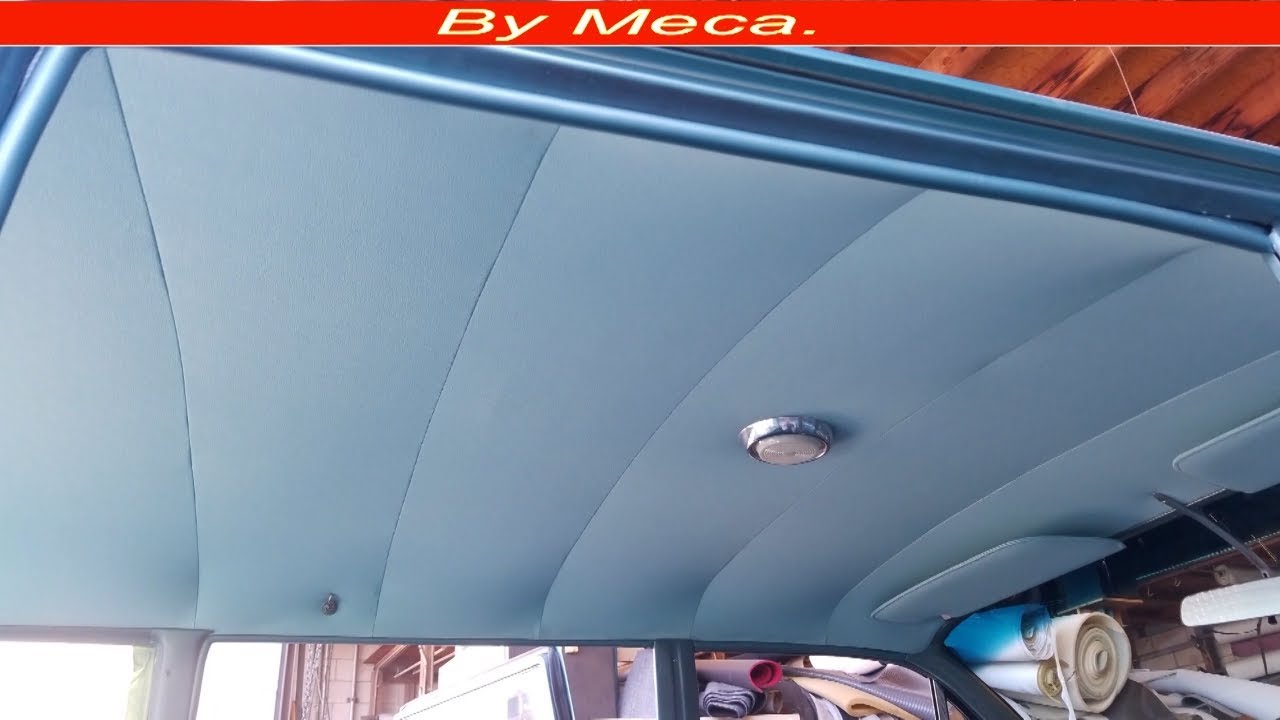 How to Reupholstered classic car Headliner with Wire Bows.