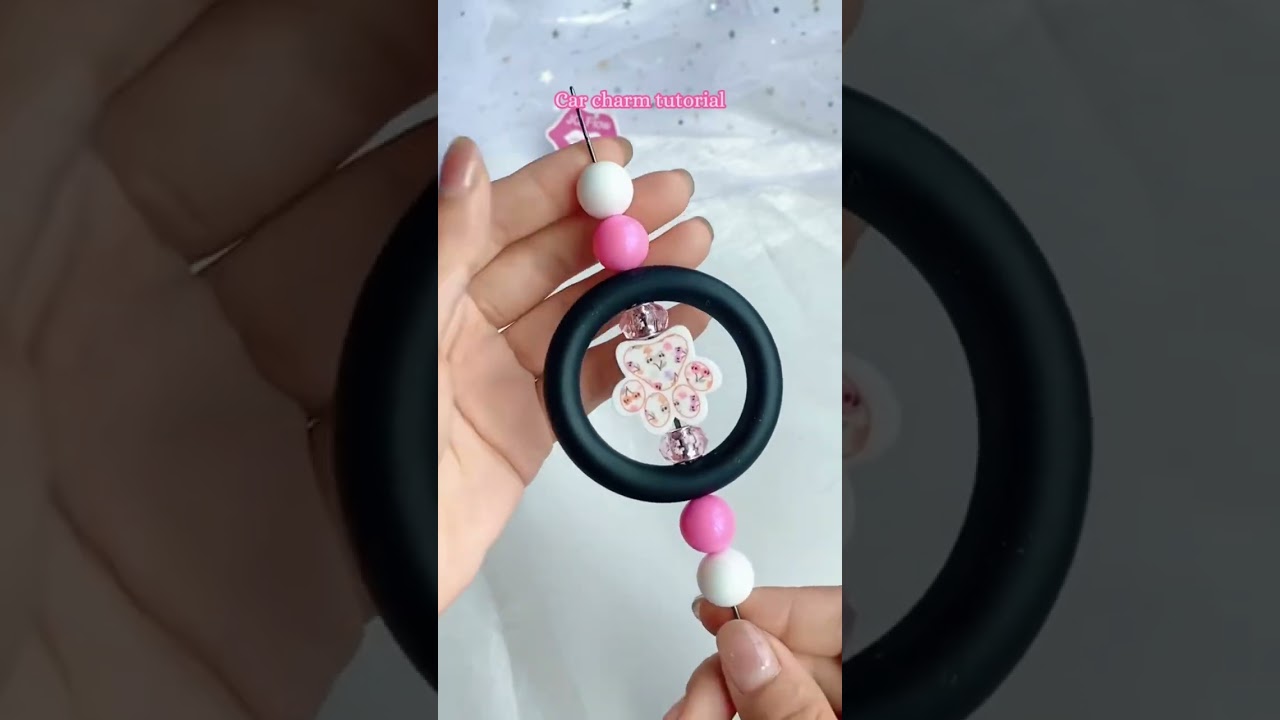 Car charm tutorial!#siliconebeads #beads #carcharm #tutorials #beadsjewelry#beadspinner #DIY #fyp