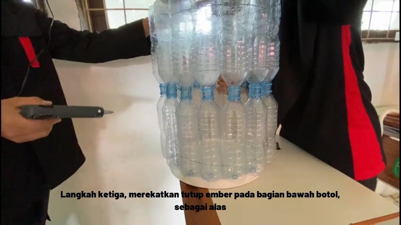 Membuat tempat sampah dari Botol Bekas, #MM7