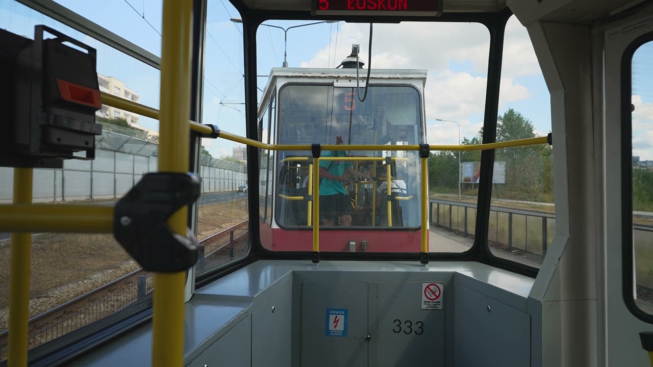 Poland, Bydgoszcz, tram 5 ride from Wyścigowa to Kleeberga + walk to Biedronka