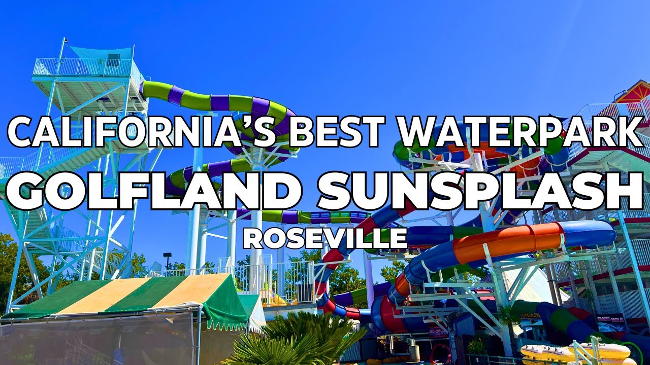 CALIFORNIA'S BEST WATERPARK - Golfland Sunsplash Roseville All Big Slides Compilation