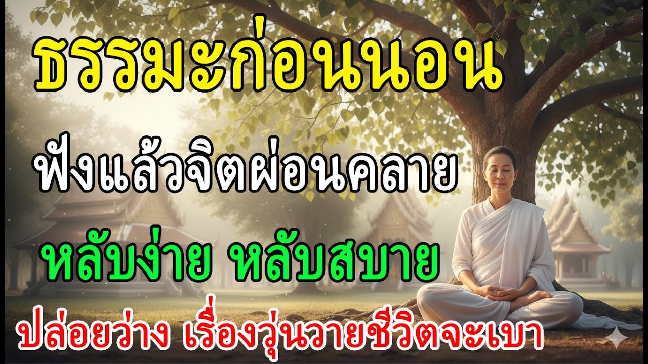 ☸ ธรรมะก่อนนอน ฟังแล้วจิตผ่อนคลาย หลับง่าย หลับสบาย ปล่อยว่างเรื่องวุ่นวาย