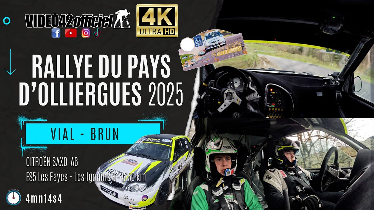 Rallye du Pays d'Olliergues 2025   Vial Brun saxo A6 par video42officiel