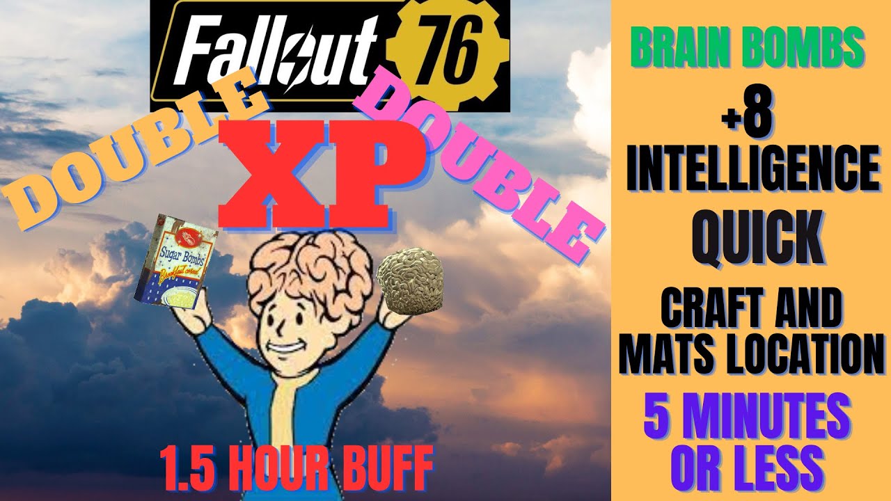 Fallout 76 : Double XP Weekend Quick Brain bombs and Materials Location (5 minutes or less)