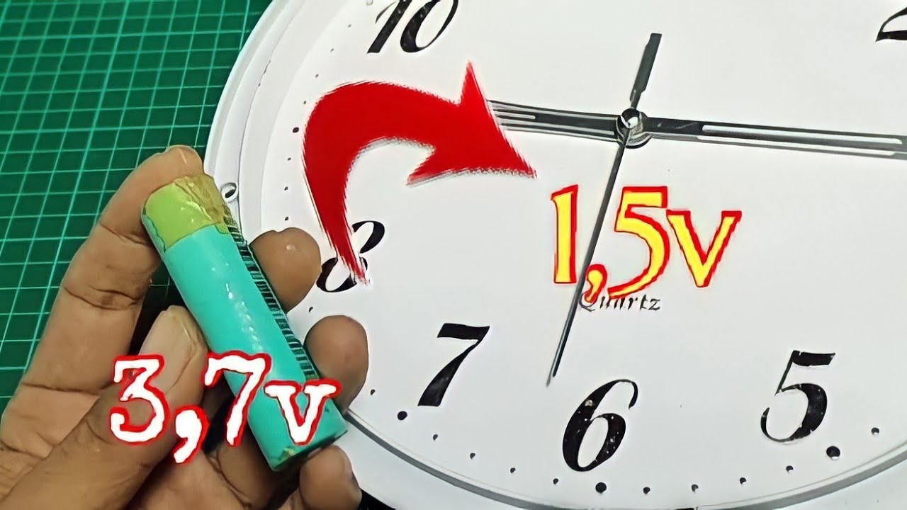 Cara menghidupkan jam menggunakan baterai litium 3, 7 volt