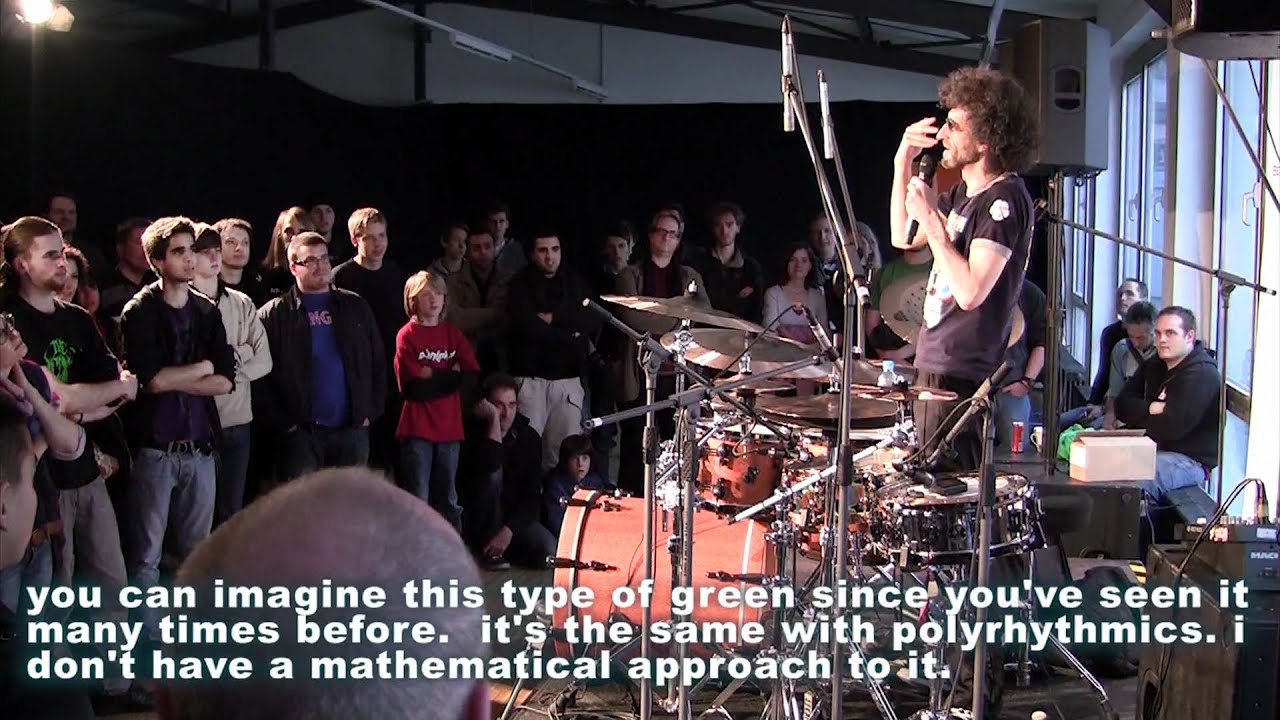Jojo Mayer explaining and demonstrating polyrhythms [drumclinic 2011] in HD