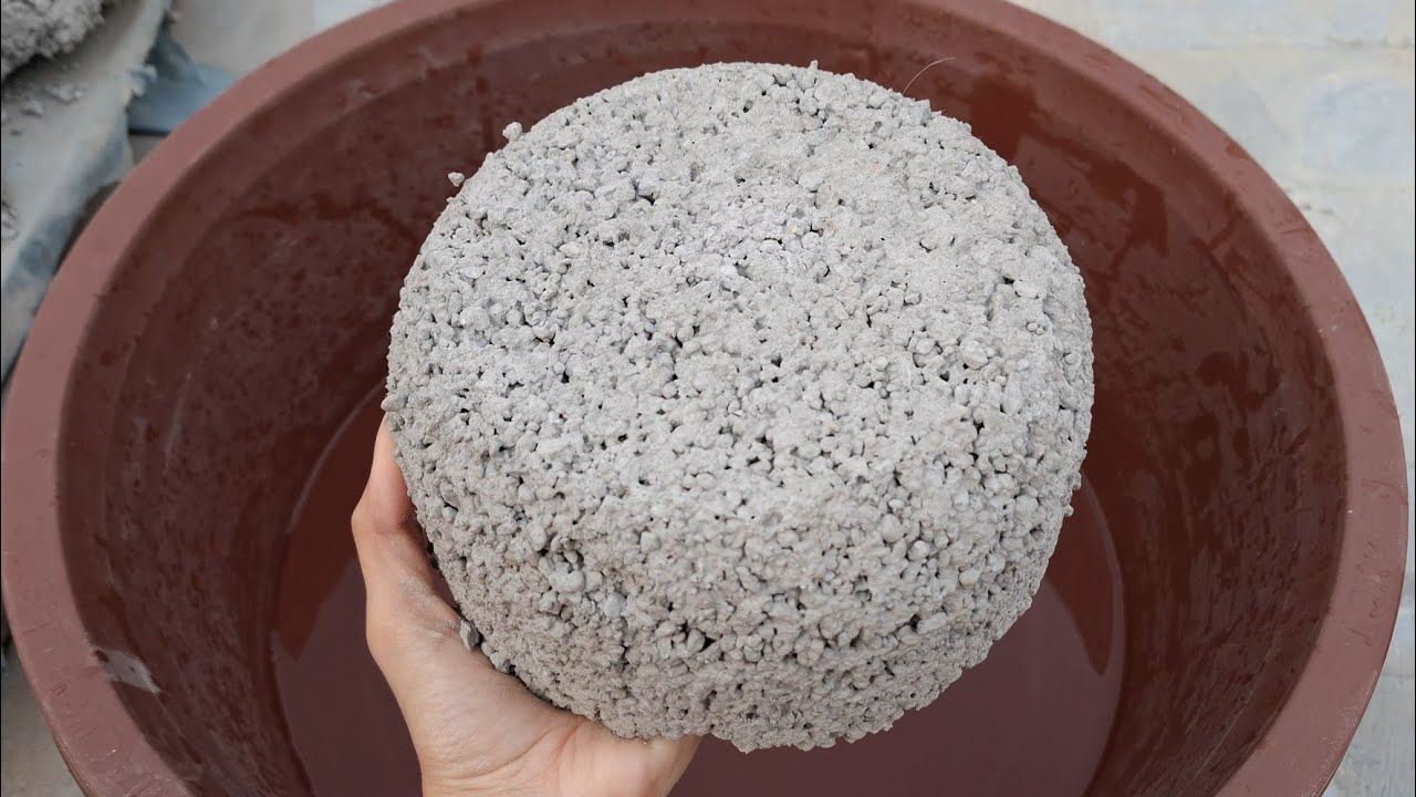 New video Cement gritty water crumbling satisfying
