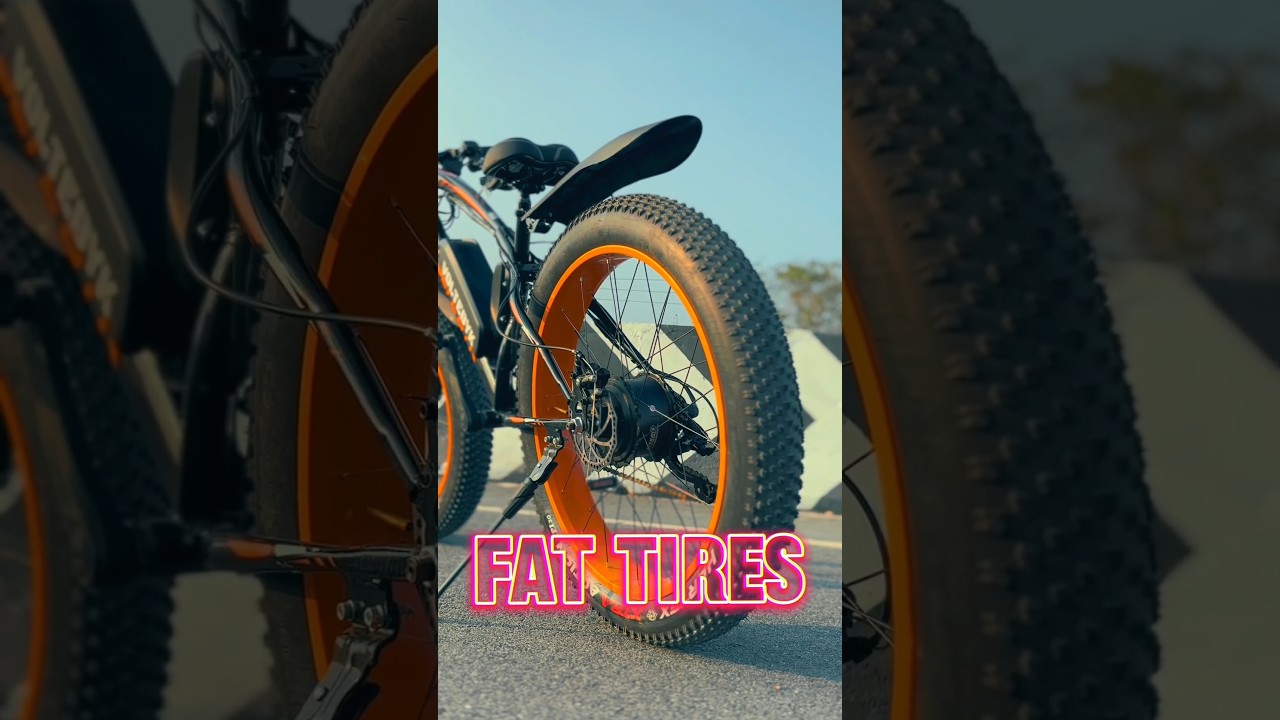 fat tyre electric cycle ⚡ with 21 gears 🔥 and front suspension 😈 #mtb #electricbike  #ebike #cycle