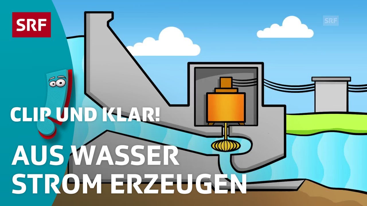 Wie wird aus Wasser Strom? | SRF Kids – Clip und klar! | Für Kinder erklärt