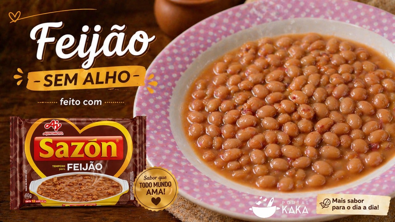 😱 O FEIJÃO Mais Fácil de Todos! Receita de Feijão Delicioso Sem Alho com Tempero Sazón