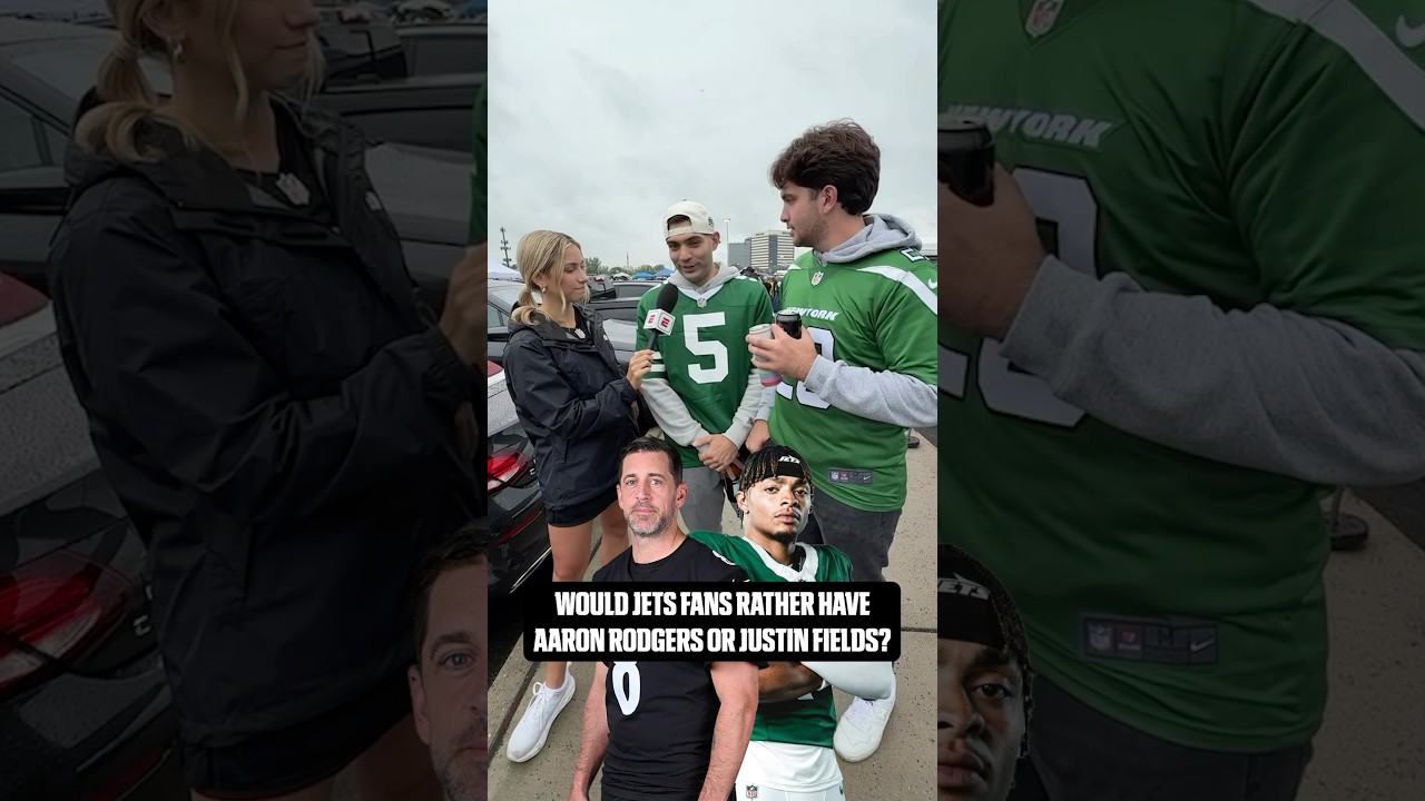 Would you swap them back? #shorts #espn #football #tailgate #interview #jets #steelers