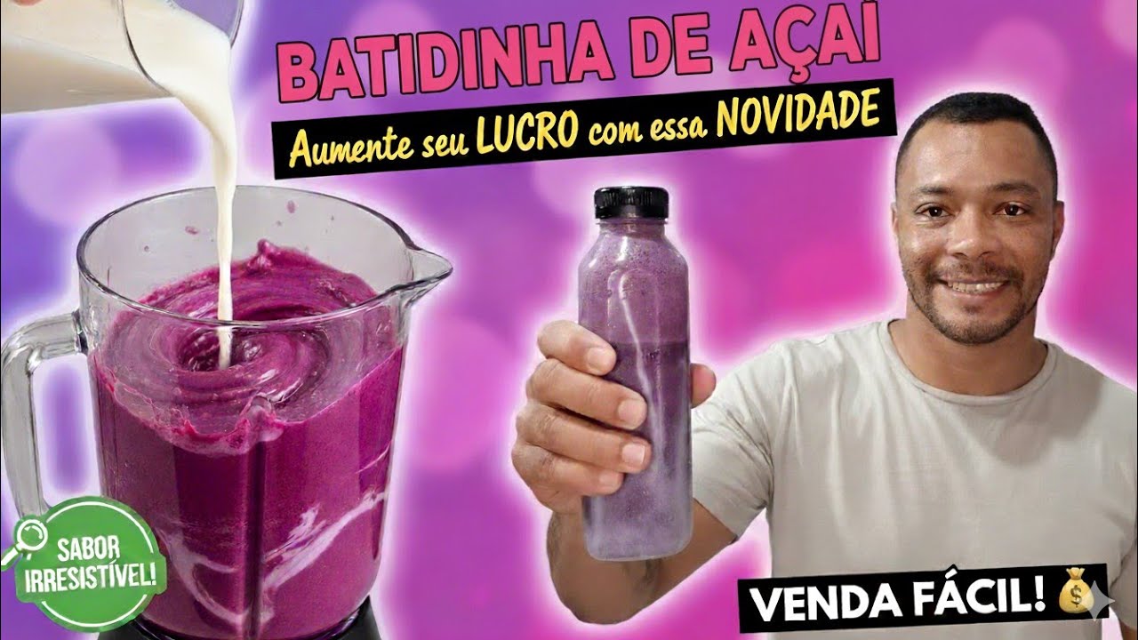 COMO FAZER AÇAÍ NA GARRAFA (Custo R$ 6 / Lucro de 300%)