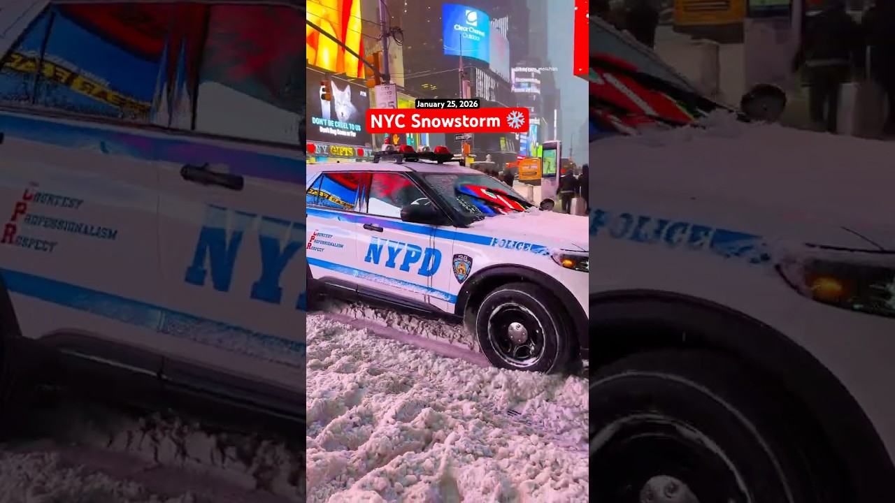 ❄️ NEW YORK CITY SNOWSTORM: Times Square & Manhattan Streets Covered in Snow #newyorkcity #nycsnow