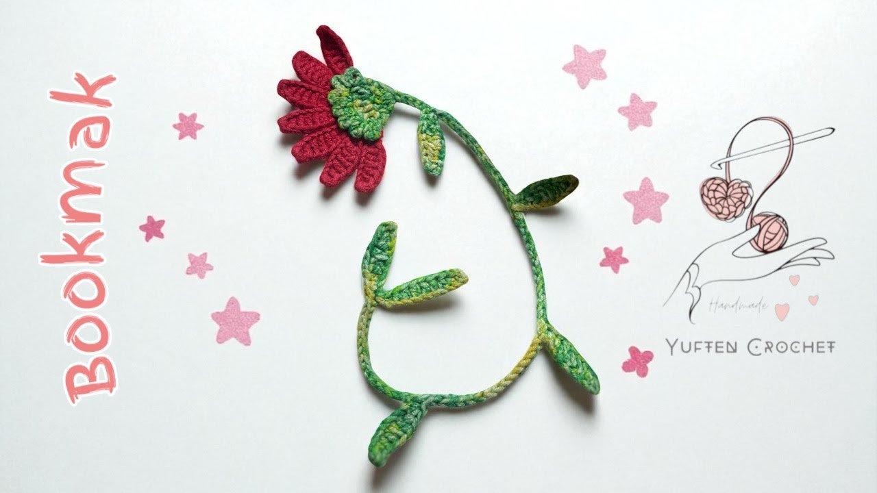 bookmark flower - Yuften Crochet