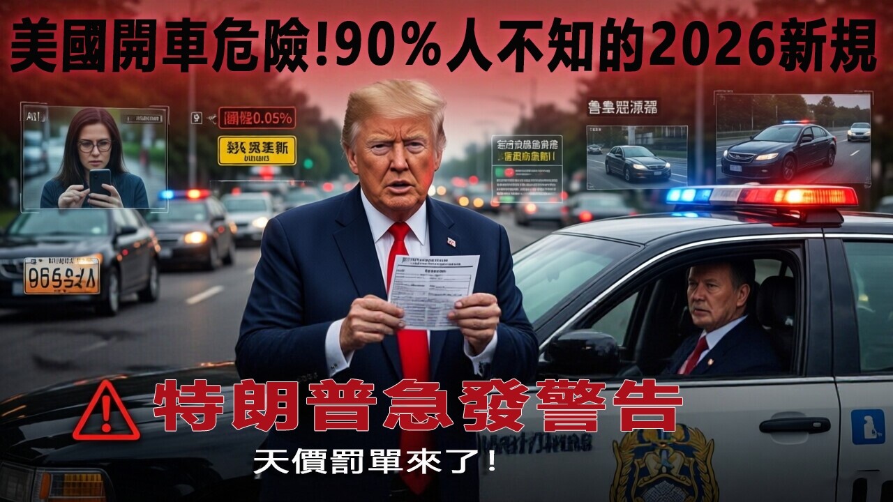 警告！2026 美國開車大變天！90% 人中招，罰款吊銷駕照！#美國開車 #美國駕照 #美國罰單 #美國交通法規 #2026 駕駛新規# 美國 DMV #美國生活 #美國留學