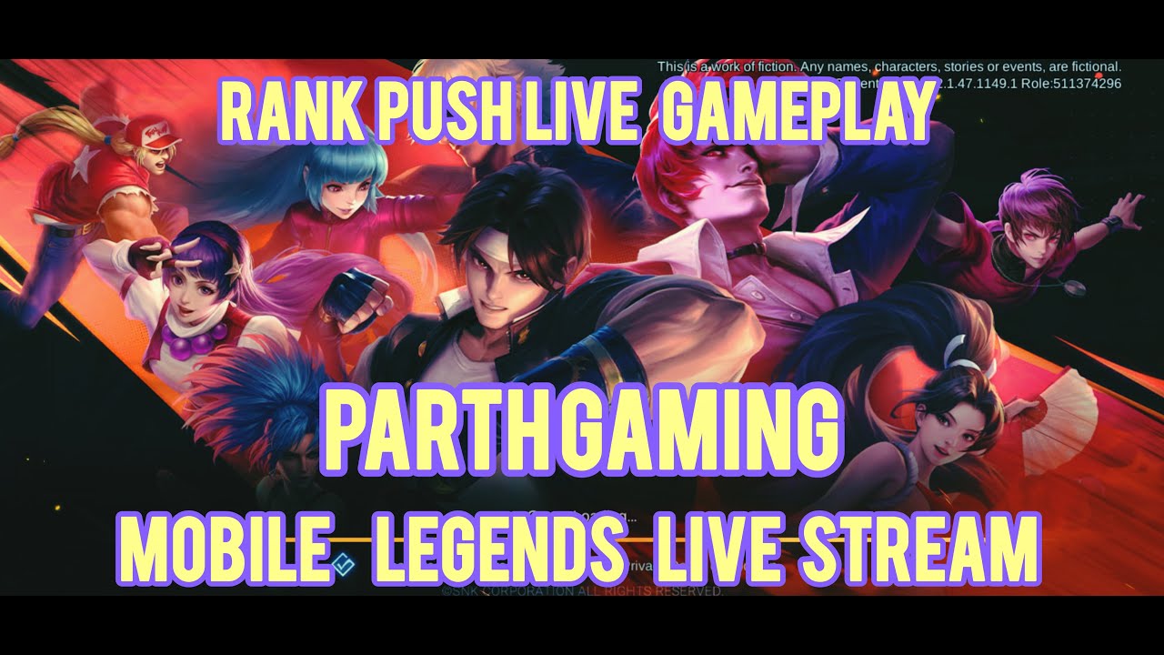 Mobile legends : Bang Bang  Live Stream 🔴 New Season Rank Push gameplay Parth Gaming is live
