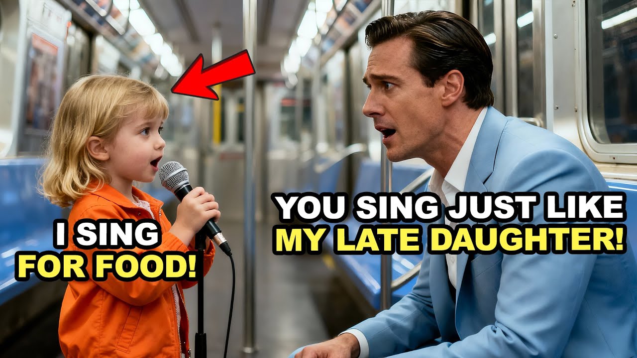 A POOR LITTLE GIRL SINGS TO A SAD MAN ON THE SUBWAY — UNAWARE HE’S A GRIEVING MILLIONAIRE