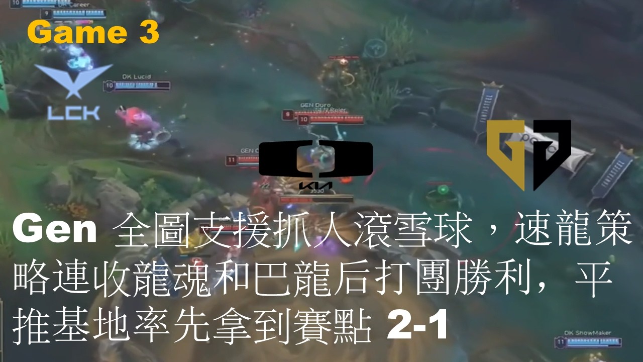 GEN VS DK|Gen 全圖支援抓人滾雪球，速龍策略連收龍魂和巴龍后打團勝利，平推基地率先拿到賽點 2-1|Game 3|LCK CUP 2026 Play-Off UB R2 M1